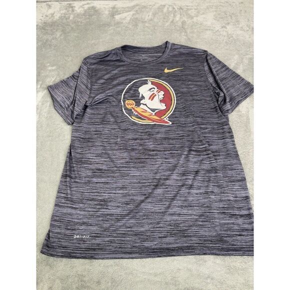 Florida State Seminoles Nike Dri-Fit Short Sleeve T Shirt Men's Size Large Blue - Picture 1 of 10